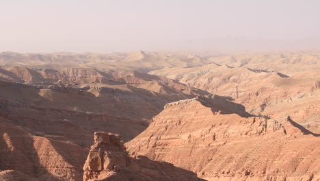 Aerial-drone-point-of-view-of-the-canyons-near-to-Boysun-in-Uzbekistan