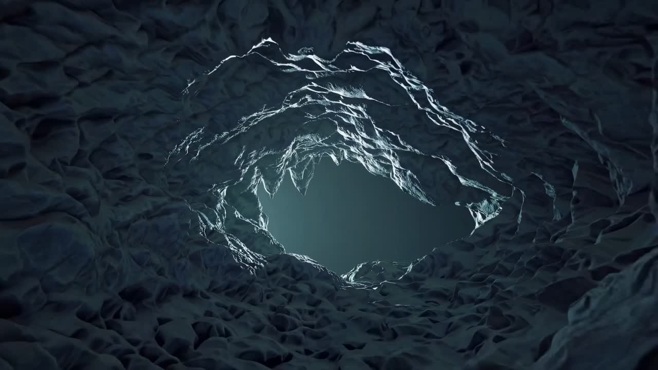 interior oscuro de la cueva