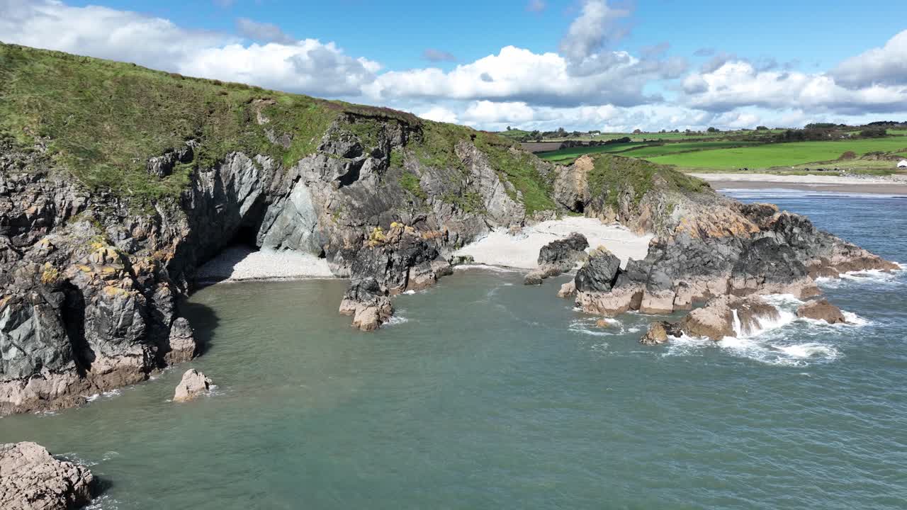 Waterford Copper Coast small rocky cove sheltered from the wind on the last day of summer