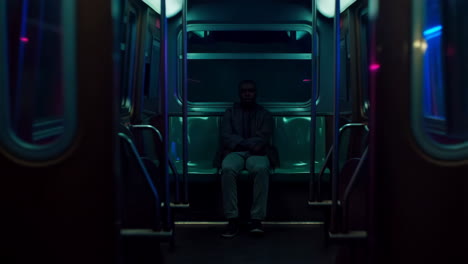 solitude on the night subway