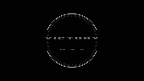 día de la victoria con el objetivo en fondo negro
