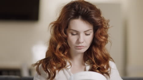 young woman using virtual glasses