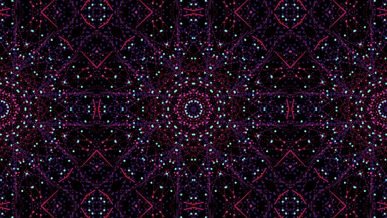 Kaleidoscope background for yoga, meditation, fitness, clubs etc. Modern digital abstract fractal mandala animation. 4k floral multicolored motion graphics concept