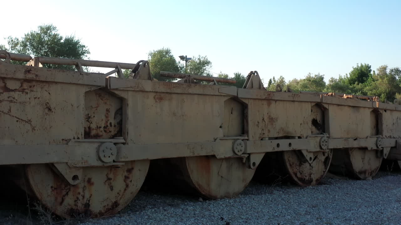 Armored Bridge Layer Vehicle, Latrun Israel Drone View