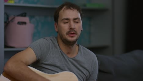 couple playing song at home