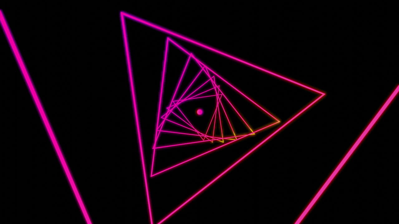 diseño de triángulos abstractos de neón