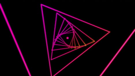 abstract triangles neon design