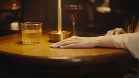 stylish drinks at a nightclub