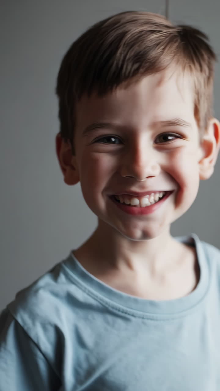retrato de un niño sonriente