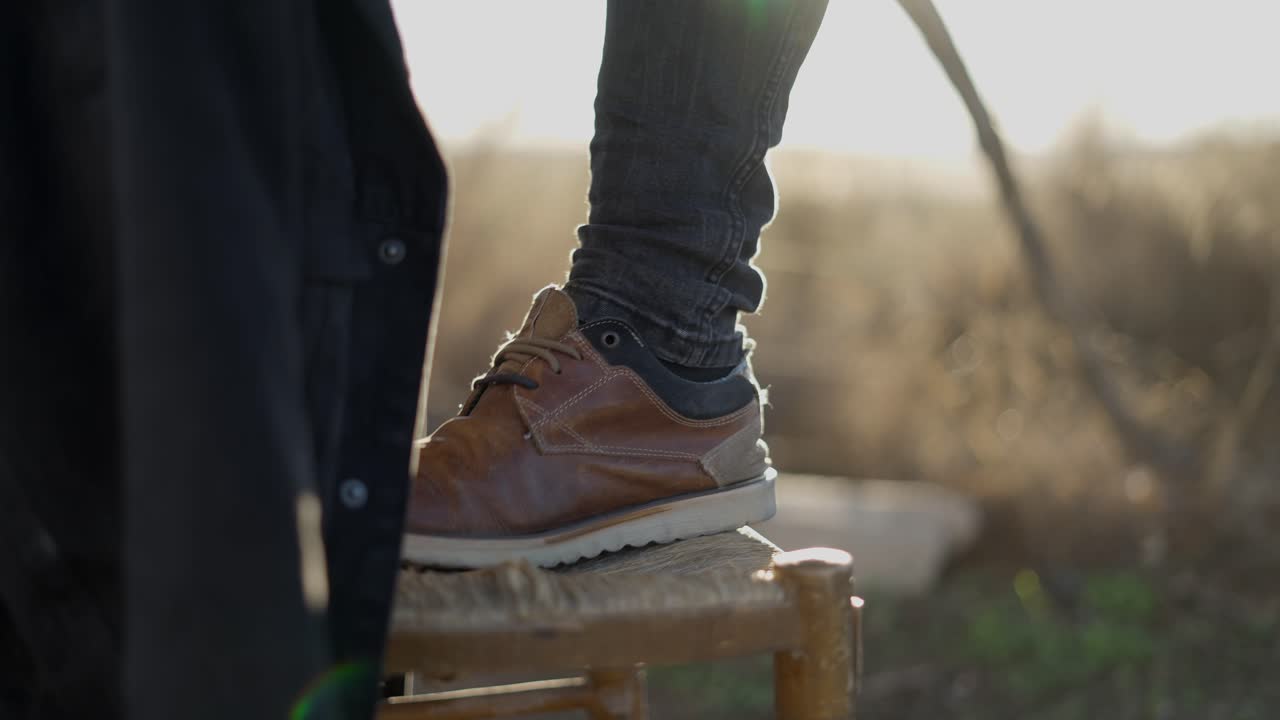 Man's legs and shoes
