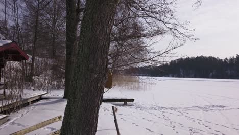 Small-cabin-with-spectacular-views-on-the-edge-of-a-frozen-lake