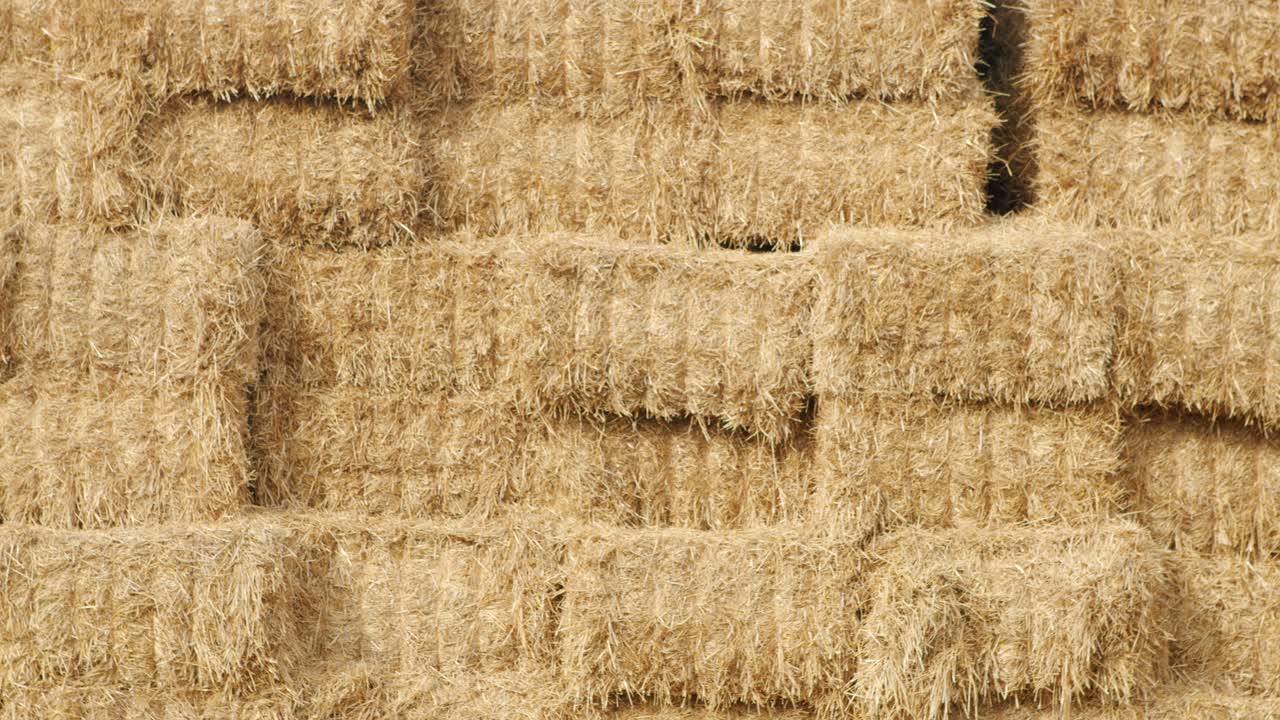 hayacks. pared al aire libre en un campo agrícola.