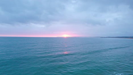 Sunset view from Alvor&#039;s beach in winter time