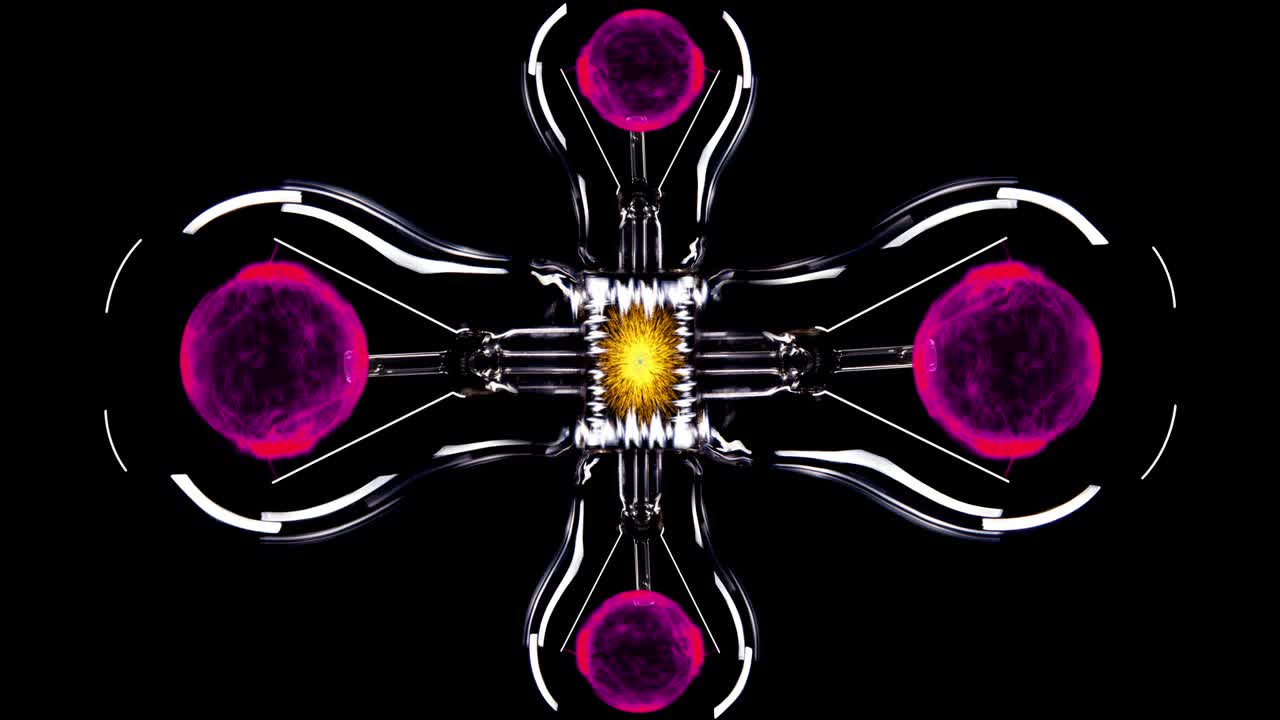 un concepto abstracto de plasma y fusión nuclear - bucle sin costuras