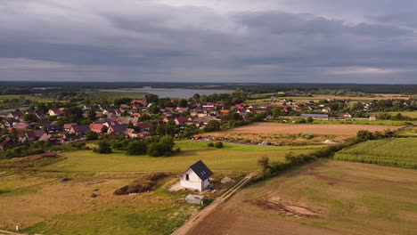 weltyn, small village in west pomerania, poland, just before the storm