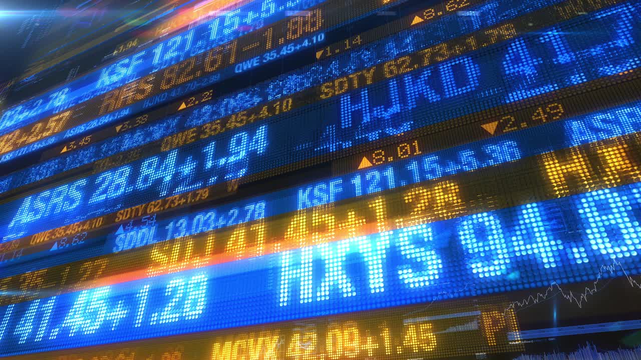 Stock Market Tickers - Digital Data Display Background