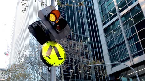 traffic light sequence in urban melbourne setting