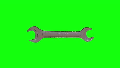 8 animaciones llave de acero 3d herramienta mecánica llave ajustable pantalla verde llave croma