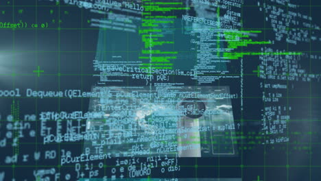 animazione dell'elaborazione dei dati e delle reti di connessioni su grind