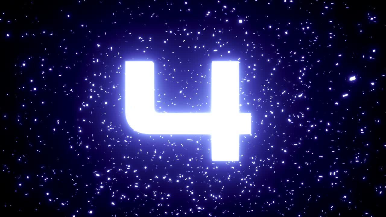 неоновый взрывной обратный отсчет