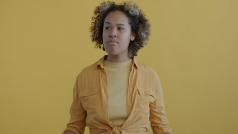 woman with expressions of discomfort and anger