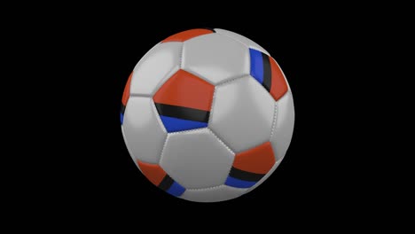bandeira das ilhas chagos na bola gira em alfa transparência, loop