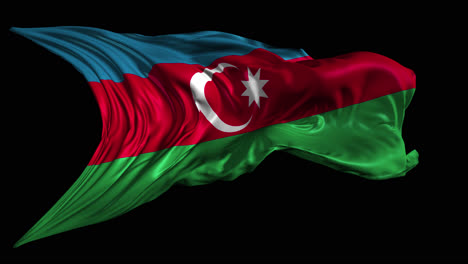 agitando la bandera de azerbaiyán