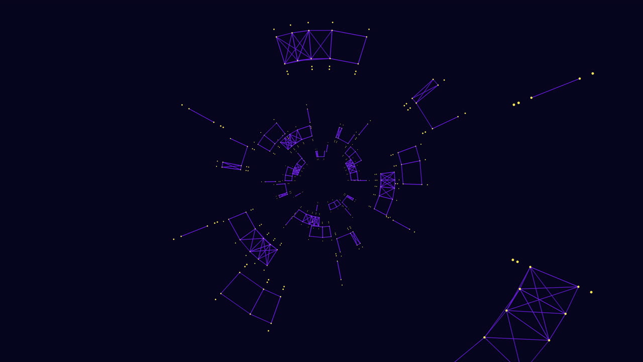 3d 미로: 복잡한 기하학적 선과 모양
