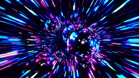 abstract futuristic neon spheres