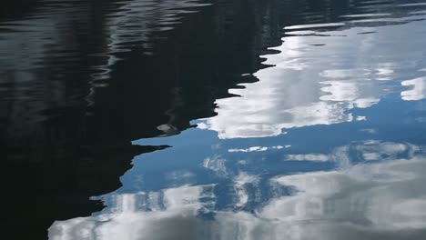 superficie del agua del río de montaña en cámara lenta