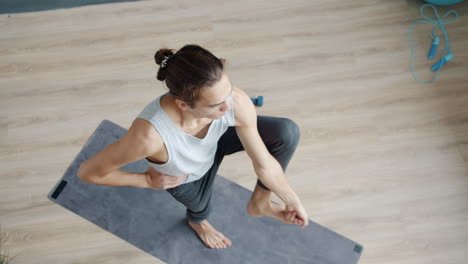 man doing yoga exercise