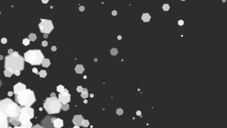 fly white glitters and particles falling on shiny background