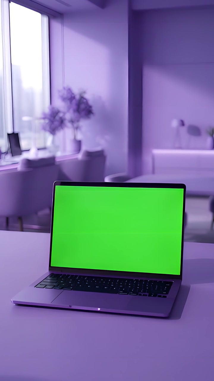 Laptop Green Screen Mockup Video 4K