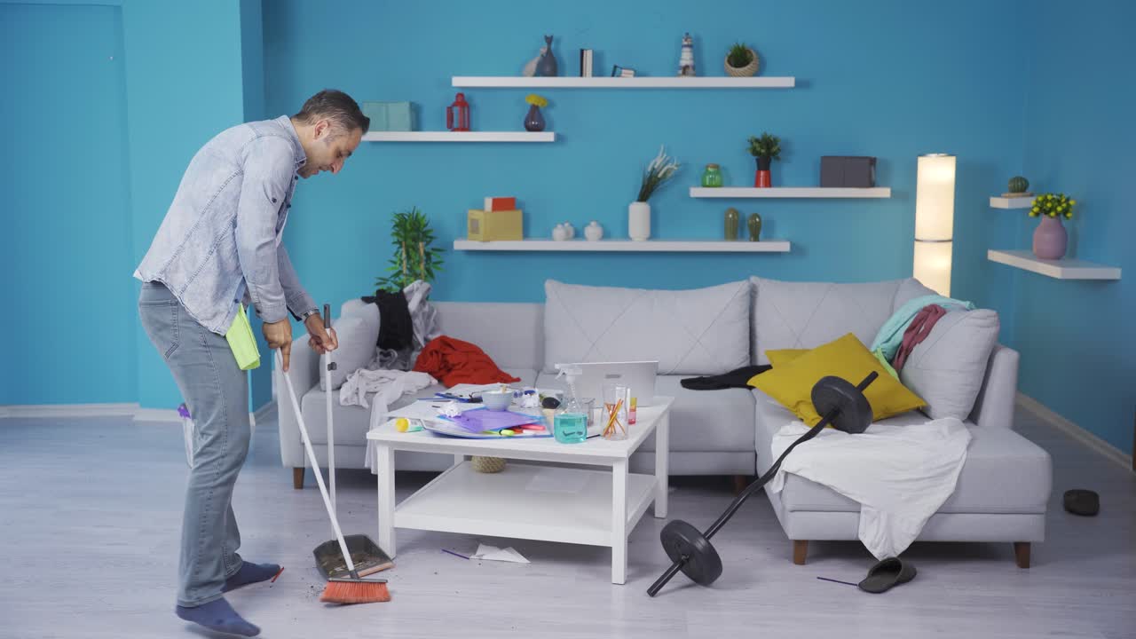 행복한 청소원.