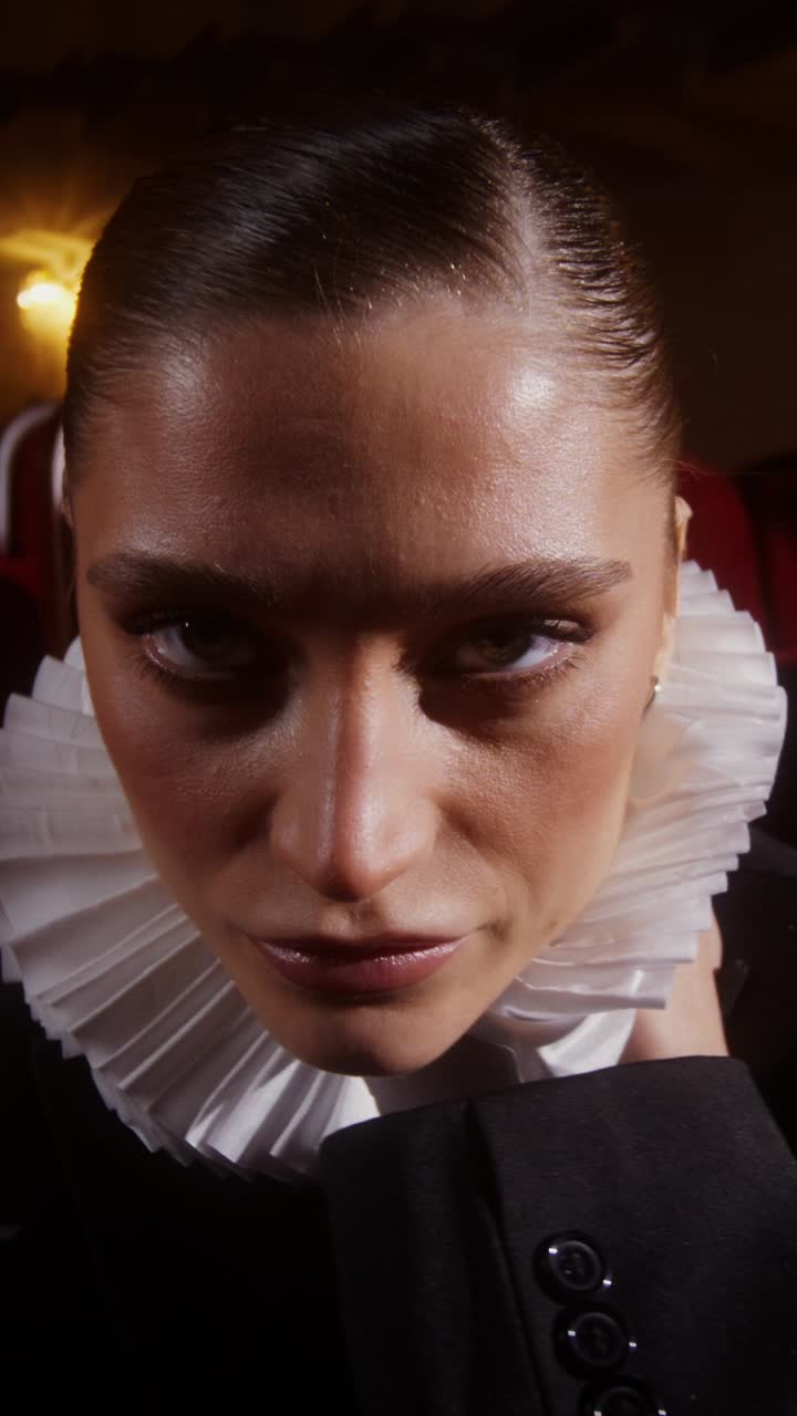 Woman in historical costume portrait