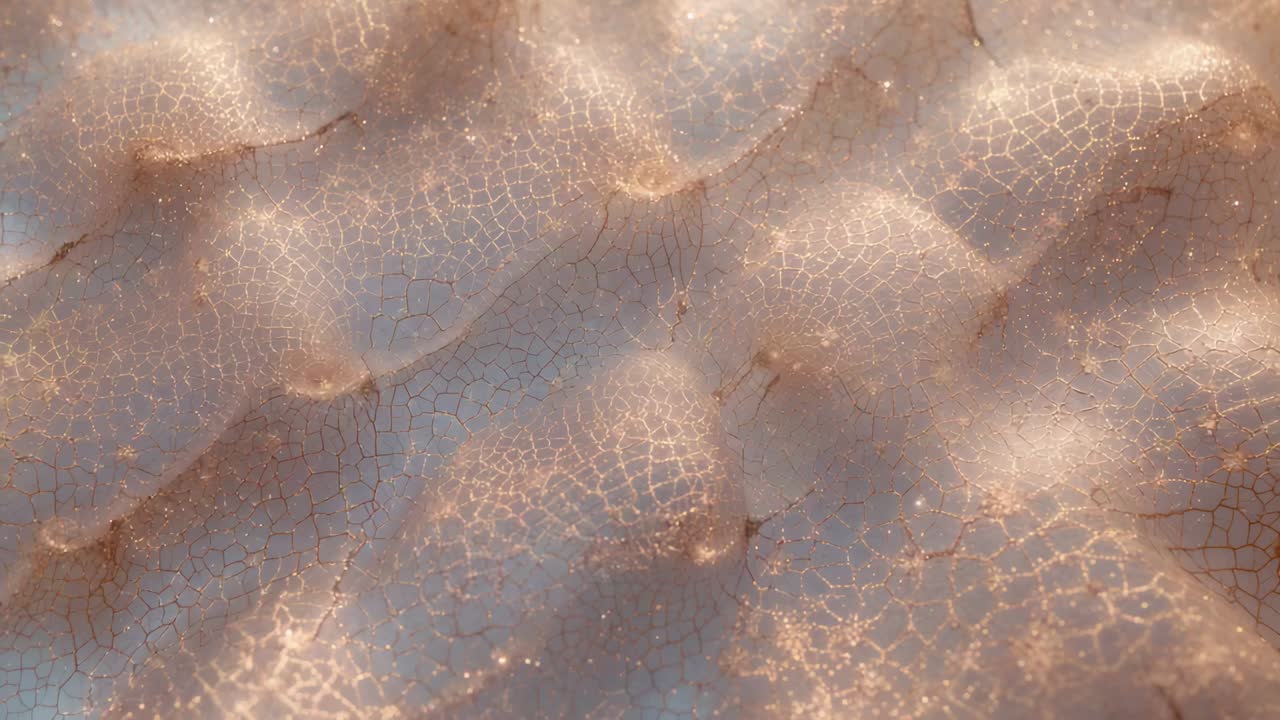 Shifting light revealing macro skin surface in close-up, exposing dome ...