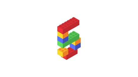 número cinco en isométrico. constructor de color. canal alfa
