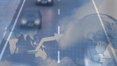 cars and map