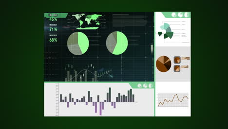 Animation of scopes scanning and data processing over digital screen