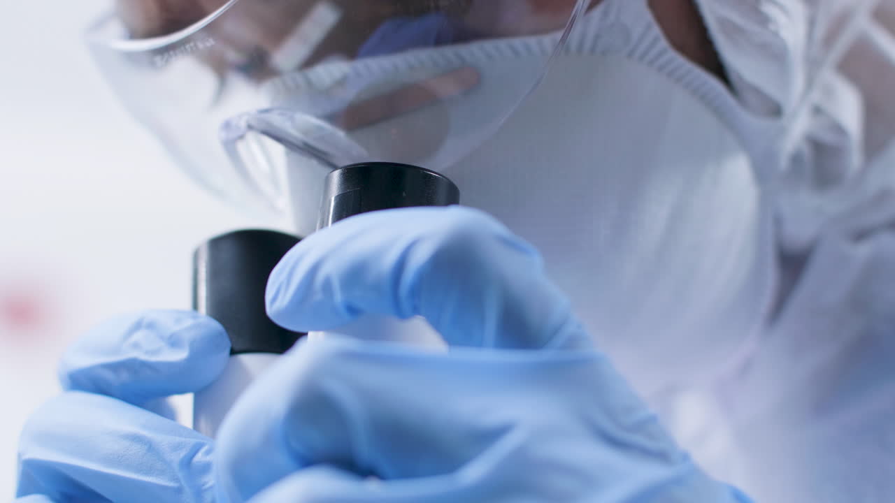 Microscopic Analysis in a Scientific Laboratory