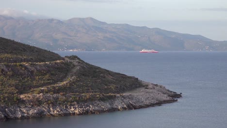 A-ferry-boat-sails-of-the-island-of-Corfu-Greece-1