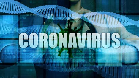 coronavirus con personal médico que contenga el germen del virus