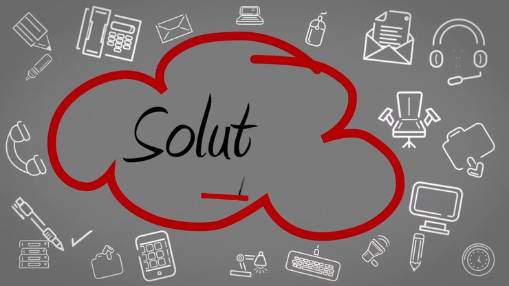 Businessman drawing cloud flow chart