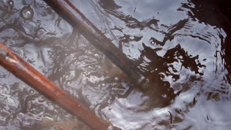 macro shot of hot water during process of dyeing organic textiles with madder in pakistan