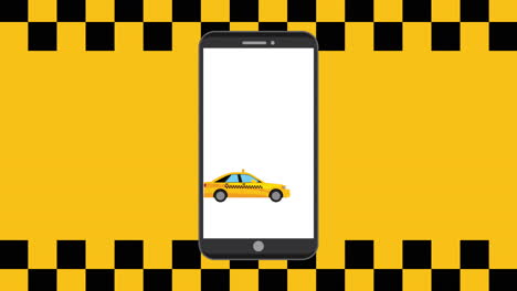 smartphone with taxi service application video