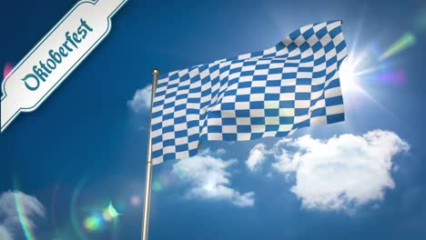 digitally generated of oktoberfest flag waving