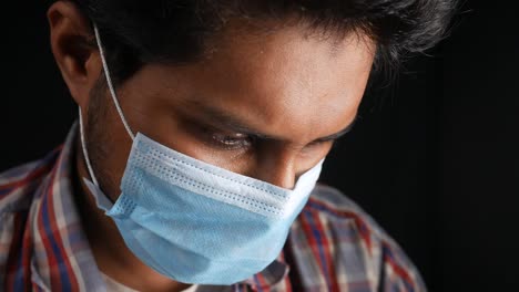 man wearing a mask