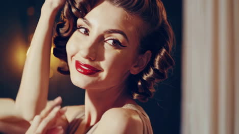 vintage glamour portrait of a woman