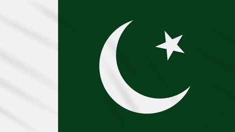 la bandera de pakistán agitando el fondo de la tela, el bucle