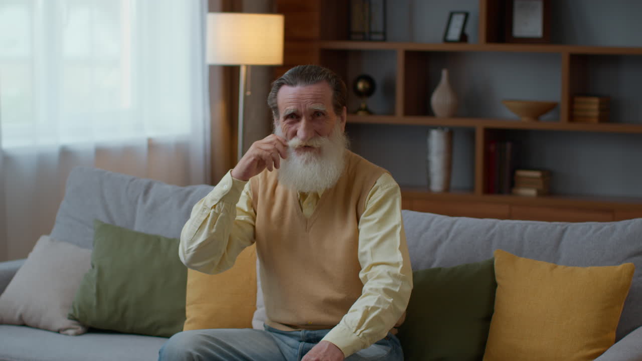 Older Man Sitting on a Couch